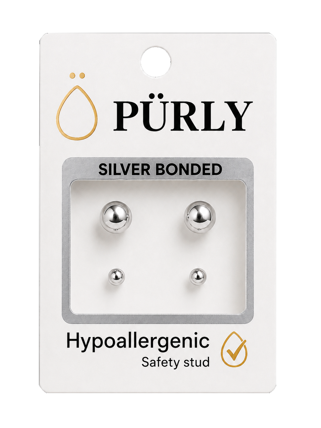 Pūrly Silver Bonded — 2 pares